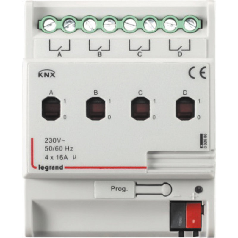 Legrand 002680 - Contrôleur BUS KNX ON OFF et 4 sorties 16A - 4 modules DIN