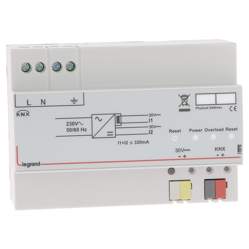 Legrand 003506 - Alimentation modulaire - pour ligne BUS KNX - 320mA