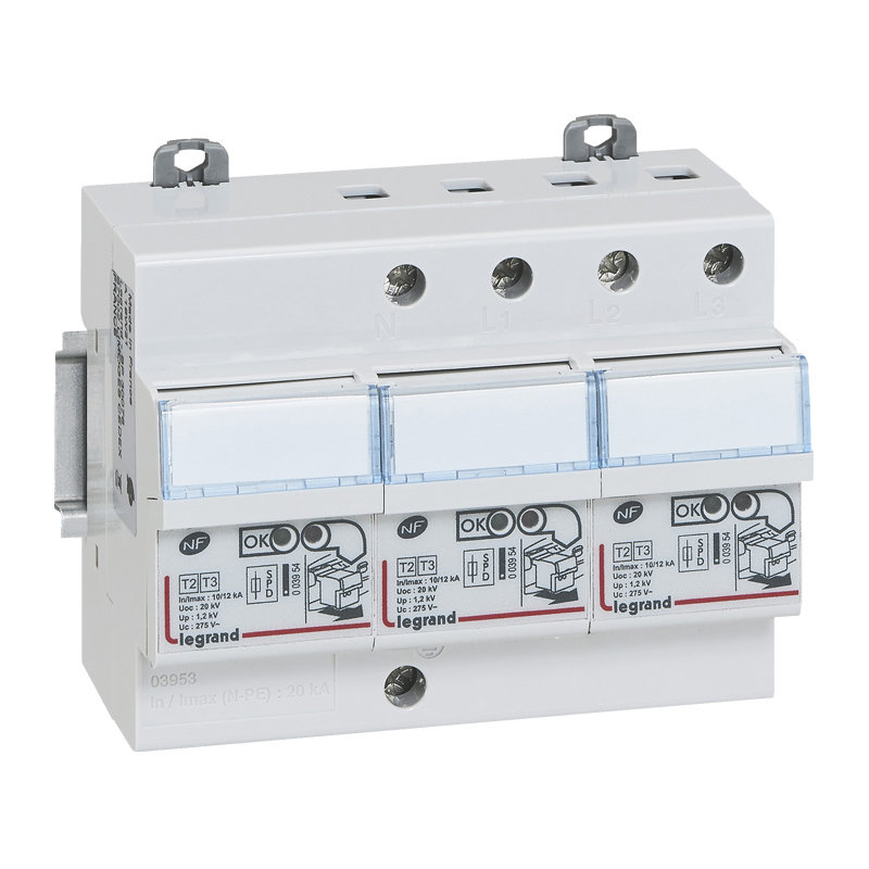 Legrand 003953 - Parafoudre - protection tableau d'abonné - protégé monobloc/Type 2 - 4P