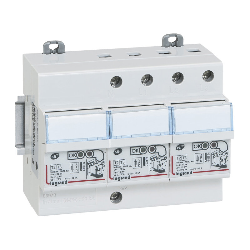 Legrand 003973 - Parafoudre - protection tableau divisionnaire - protégé Type 2 - 4P