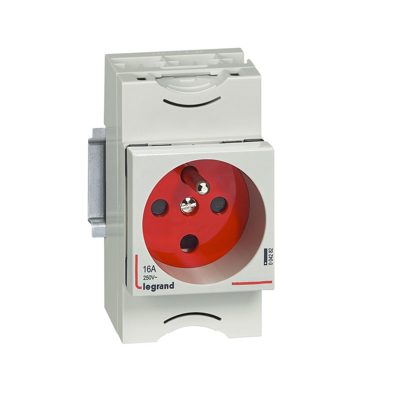 Legrand 004282 - Prise modulaire 10A à 16A 250V~ - 2P+T à éclips et à détrompage - 2,5 modules