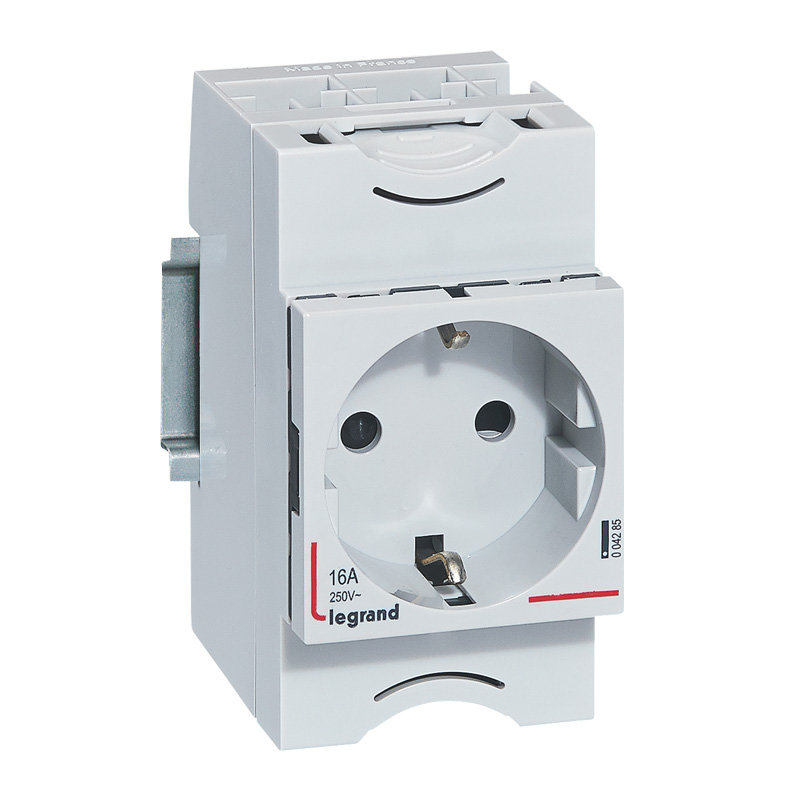Legrand 004285 - Prise de courant modulaire 10 à 16A 250V~ - 2P+T standard allemand - 2,5 modules