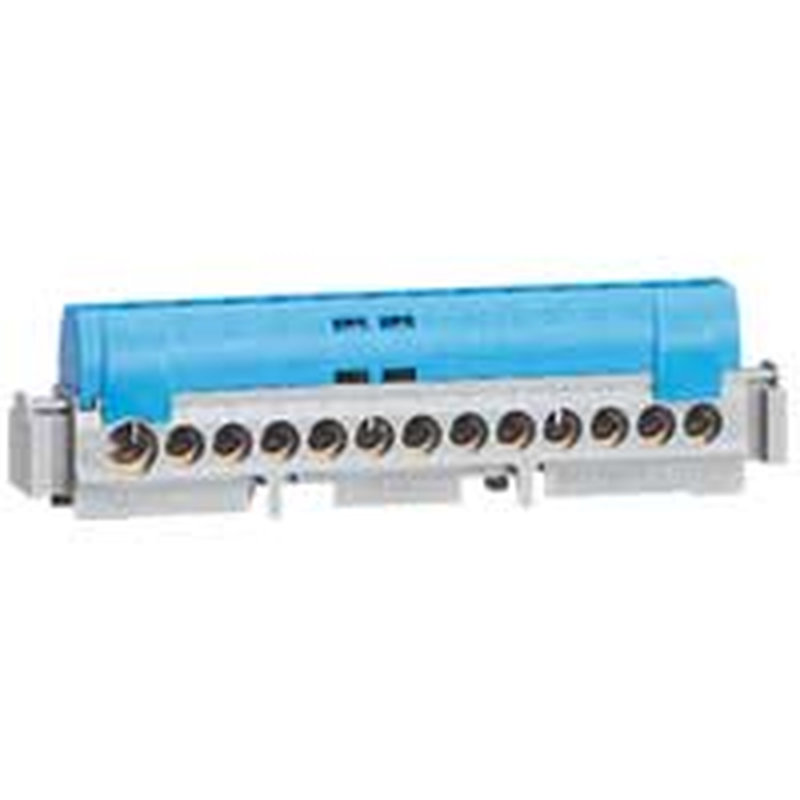 Legrand 004844 - Bornier de répartition isolé IP2X neutre 1 connexion 6 à 25mm² - bleu - 113mm