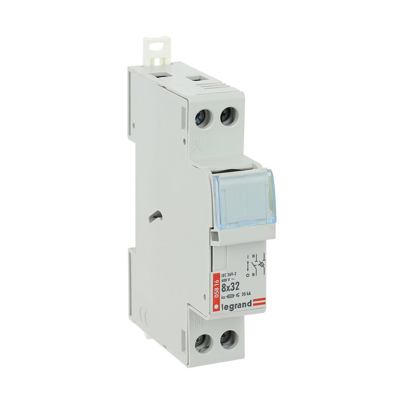 Legrand 005816 - Coupe-circuit sectionneur - 1P+N - cartouche cylind ind 8x32 - 400V~~