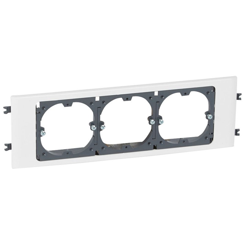 Legrand 010933 - Support universel 3 postes pour goulotte DLP monobloc avec couvercle 85mm