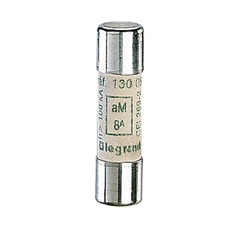 Legrand 013008 - Cartouche industrielle cylindrique typeaM 10x38mm sans voyant - 8A