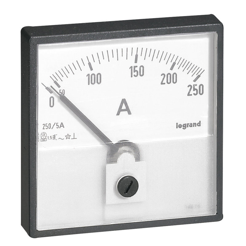 Legrand 014600 - Ampèremètre analogique à fût rond Ø56mm à équiper d'un cadran de mesure