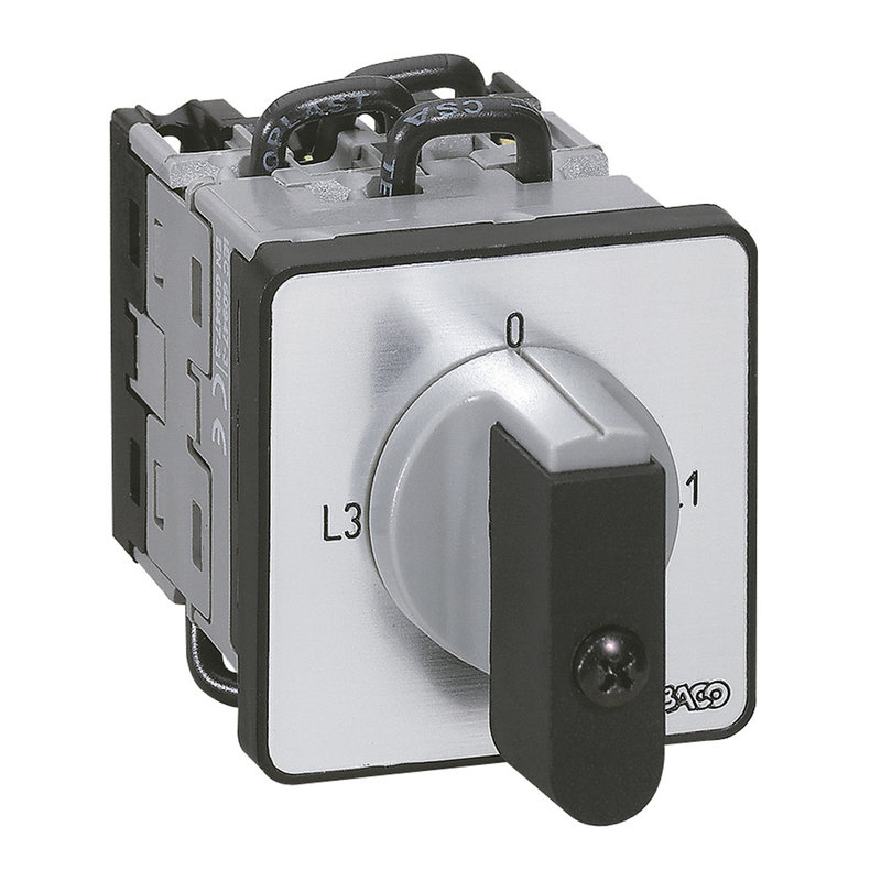 Legrand 014650 - Commutateur de mesure - ampèremètre 3 TI pt commun -PR 12 - 6 contacts - fix vis