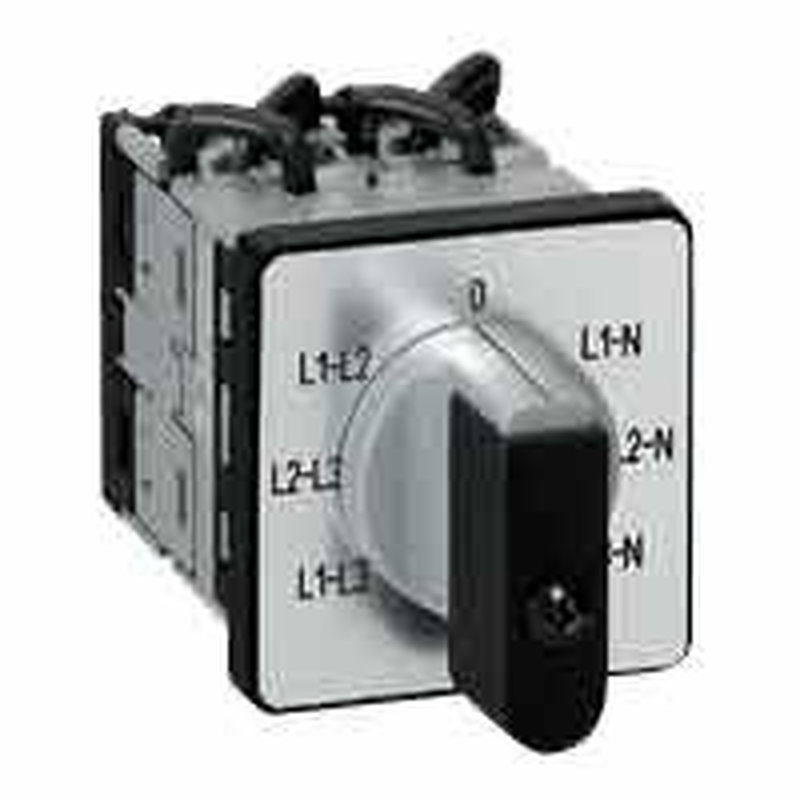 Legrand 014652 - Commutateur de mesure - voltmètre sans neutre - PR 12 - 4 contacts - fix vis