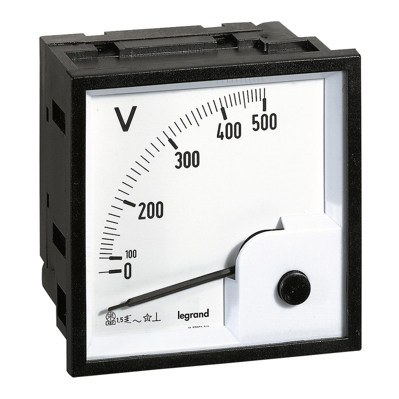 Legrand 014661 - Voltmètre analogique à fût carré - 68x68mm