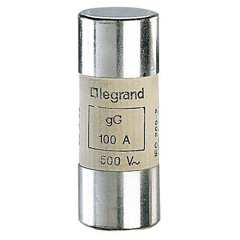 Legrand 015396 - Cartouche industrielle cylindrique typegG 22x58mm sans percuteur - 100A