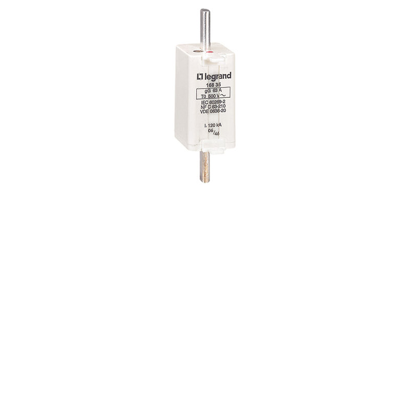 Legrand 016835 - Cartouche industrielle à couteau typegG taille 0 - avec voyant - 63A