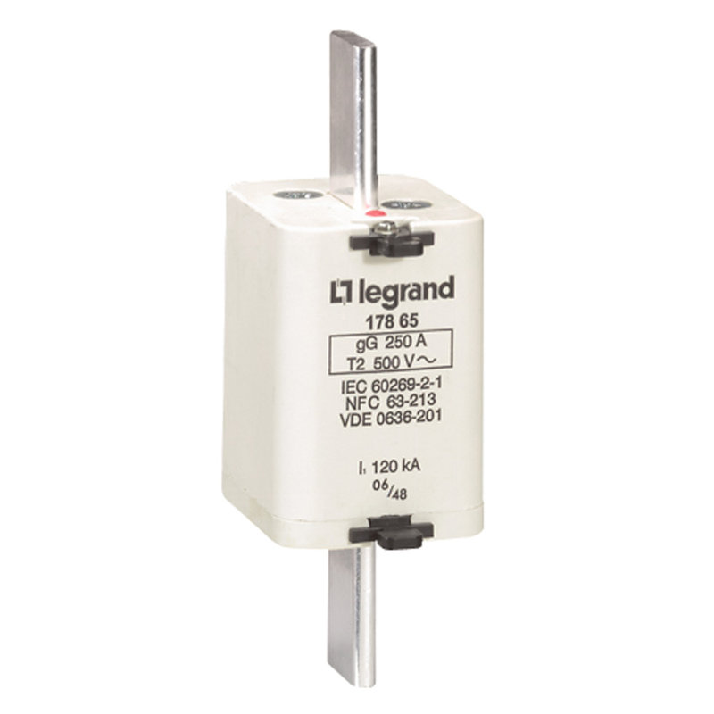 Legrand 017865 - Cartouche industrielle à couteau typegG taille 2 - avec voyant - 250A