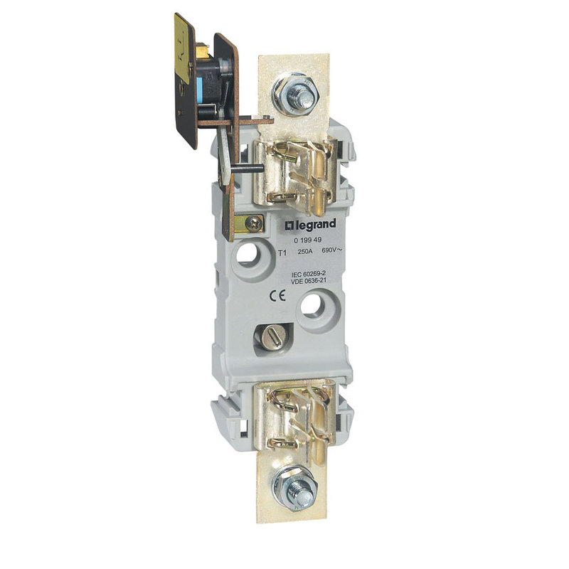 Legrand 019949 - Socle pour cartouche à couteau taille 1 - 1P à minirupteur - 250A