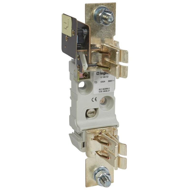 Legrand 019952 - Socle pour cartouche à couteau taille 3 - 1P à minirupteur - 630A