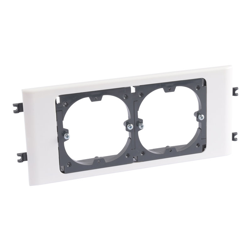 Legrand 010923 - Support universel 2 postes pour goulotte DLP monobloc avec couvercle 85mm