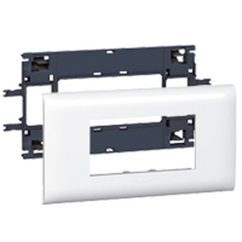 Legrand 010994 - Support Mosaic 4 modules pour goulotte DLP monobloc avec couvercle 85mm