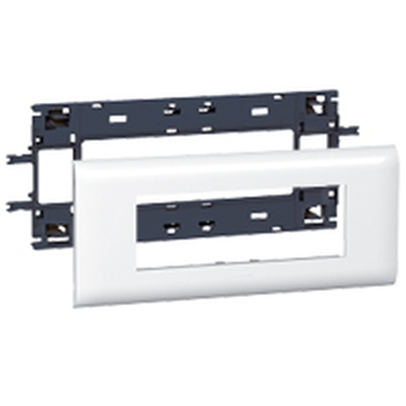Legrand 010996 - Support Mosaic 6 modules pour goulotte DLP monobloc avec couvercle 85mm