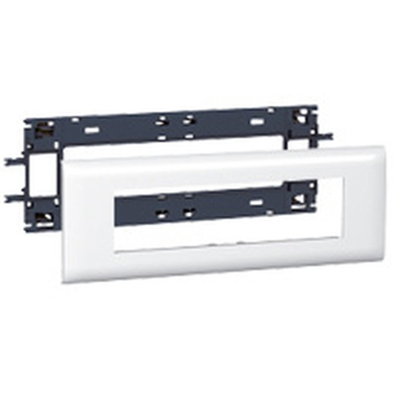 Legrand 010998 - Support Mosaic 8 modules pour goulotte DLP monobloc avec couvercle 85mm