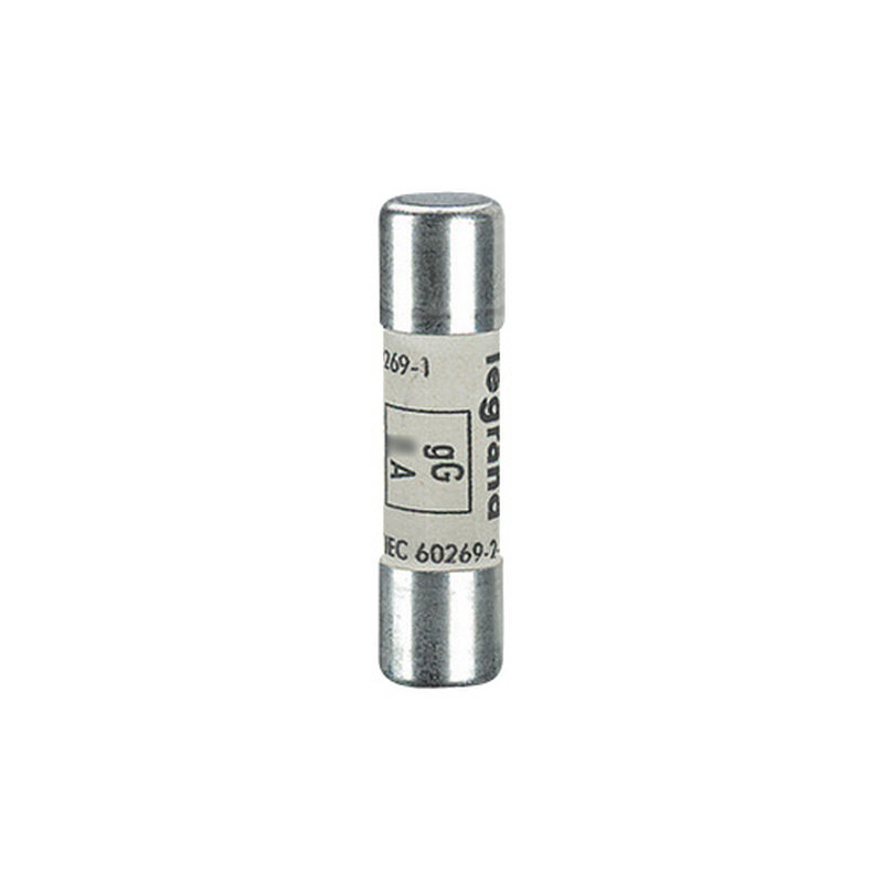 Legrand 013304 - Cartouche industrielle cylindrique typegG 10x38mm sans voyant - 4A