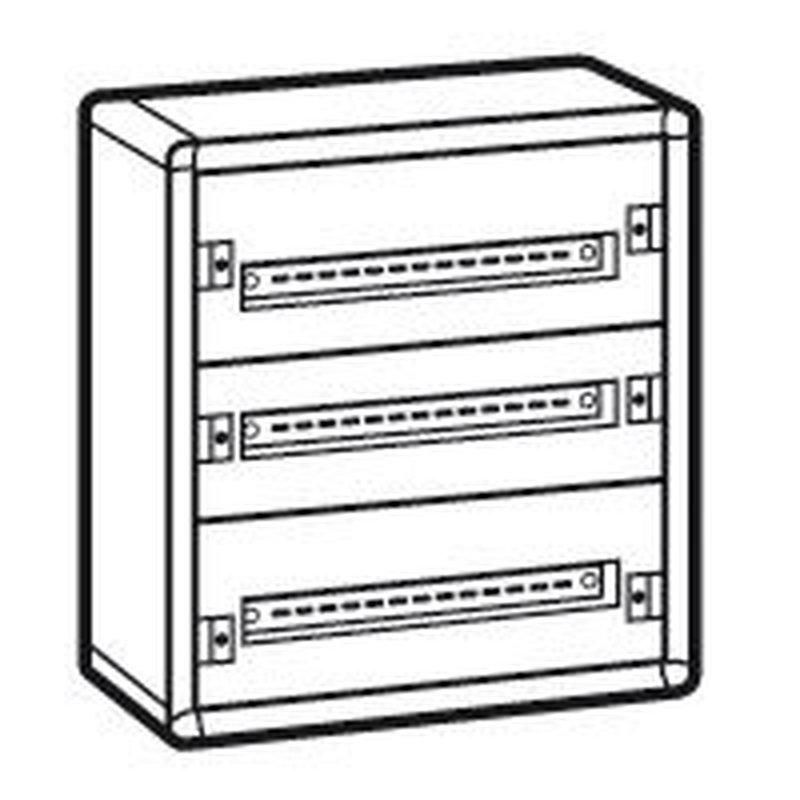 Legrand 020003 - Coffret distribution métal XL³160 3 rangées 600x575x147mm - 72 modules