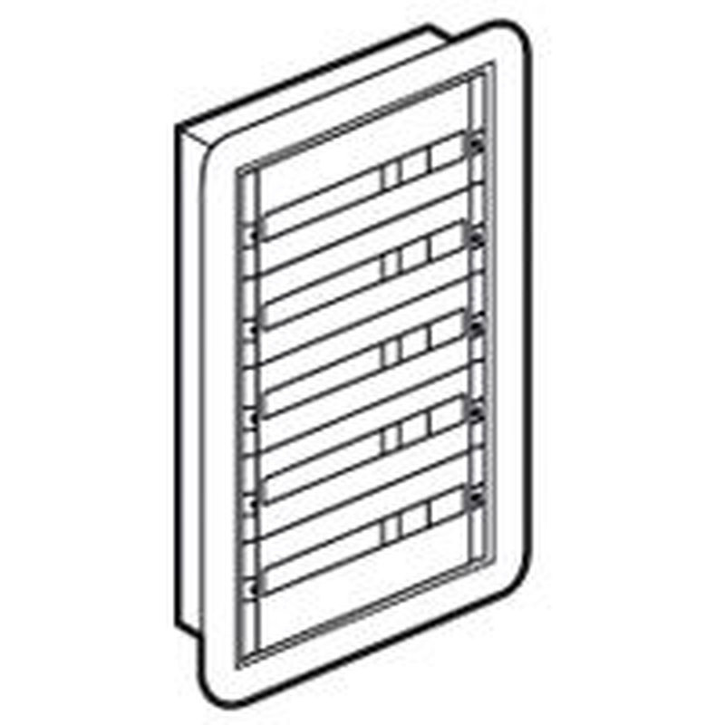 Legrand 020015 - Coffret distribution encastré XL³160 tout modulaire 5 rangées - 120 modules