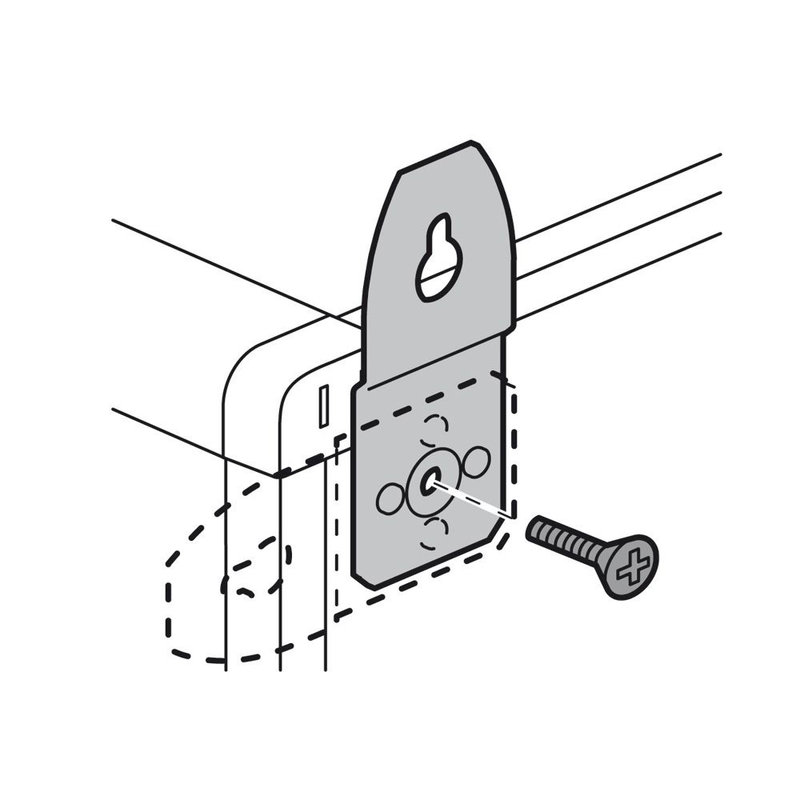 Legrand 020100 - Pattes de fixation murale métal (4) - pour coffrets et armoires IP43