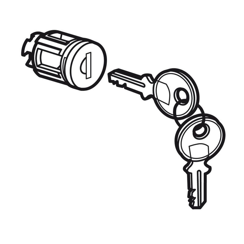 Legrand 020291 - Barillet à clé type405 pour porte métal ou vitrée XL³800/400/160 - 1 jeu 2 clés