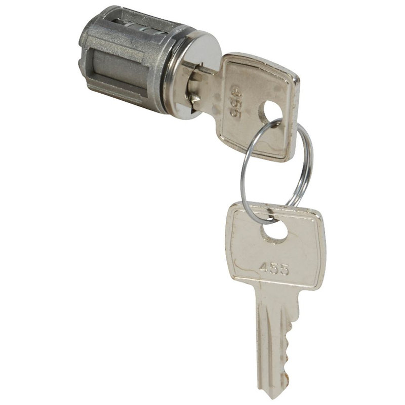 Legrand 020292 - Barillet à clé type455 - porte métal/vitrée XL³800/XL³400/XL³160 - 1 Jeu 2 clés