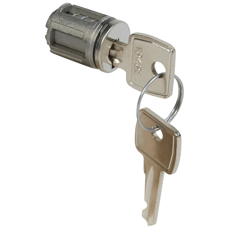 Legrand 020293 - Barillet à clé type 1242 E - pour porte métal ou vitrée XL³ - avec 1 jeu 2 clés