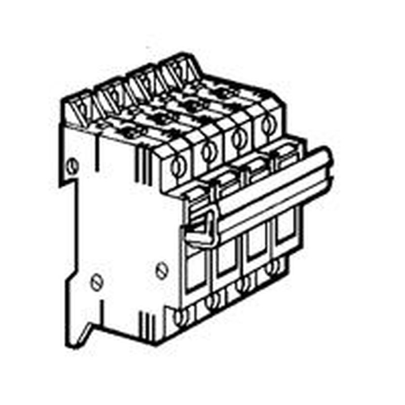 Legrand 021405 - Coupe-circuit sectionnable SP38 pour cartouche industrielle 10x38mm -3P+N équipé
