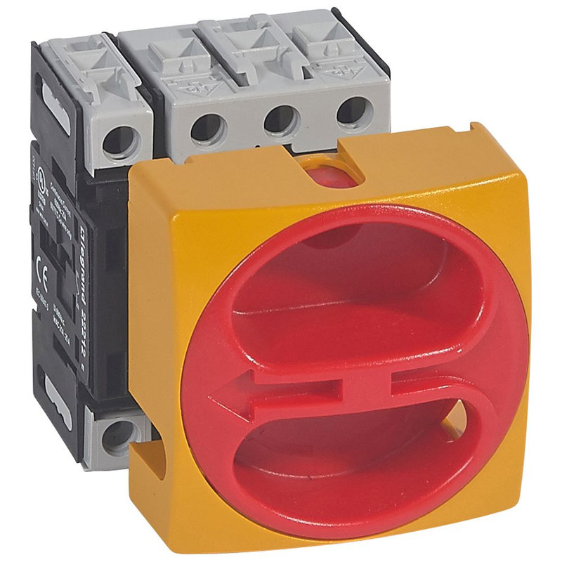 Legrand 022112 - Inter-sectionneur rotatif complet encastré cadenassable 4P neutre à gauche 25A