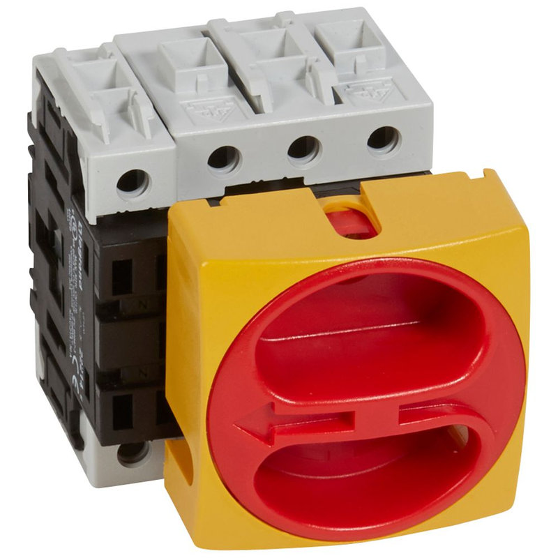 Legrand 022114 - inter-sectionneur rotatif complet encastré cadenassable 4P neutre à gauche 50A