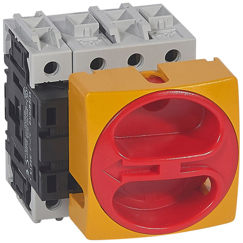 Legrand 022115 - Inter-sectionneur rotatif complet encastré cadenassable 4P neutre à gauche 63A