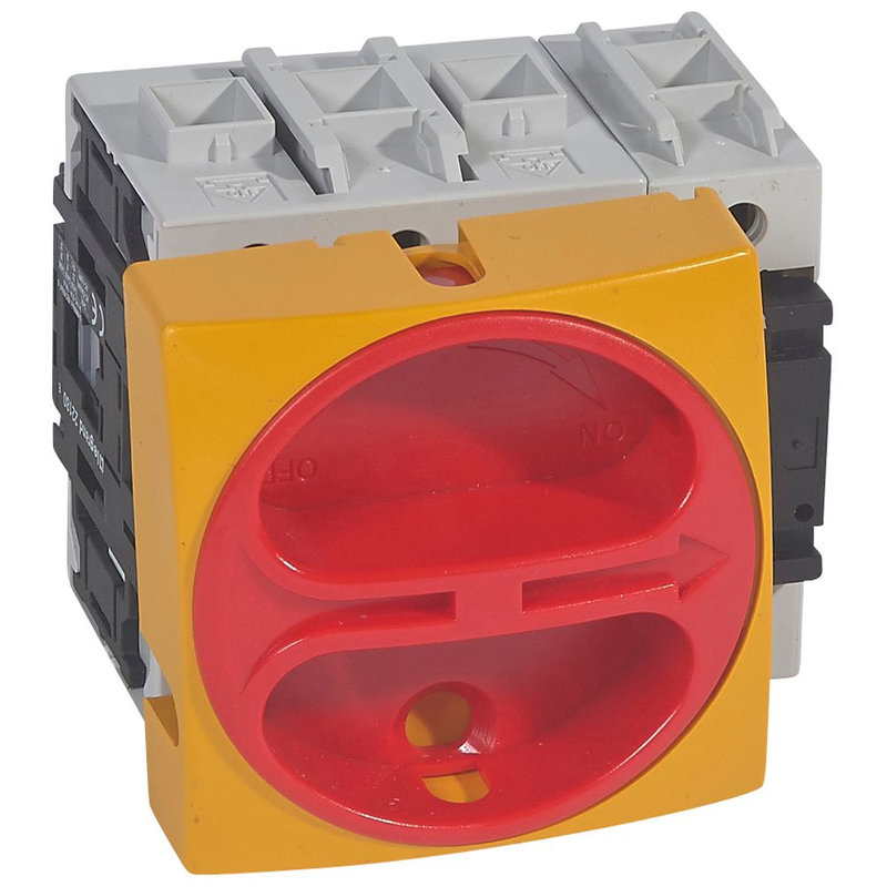 Legrand 022117 - Inter-sectionneur 4P neutre à gauche 100A rotatif complet encastré cadenassable