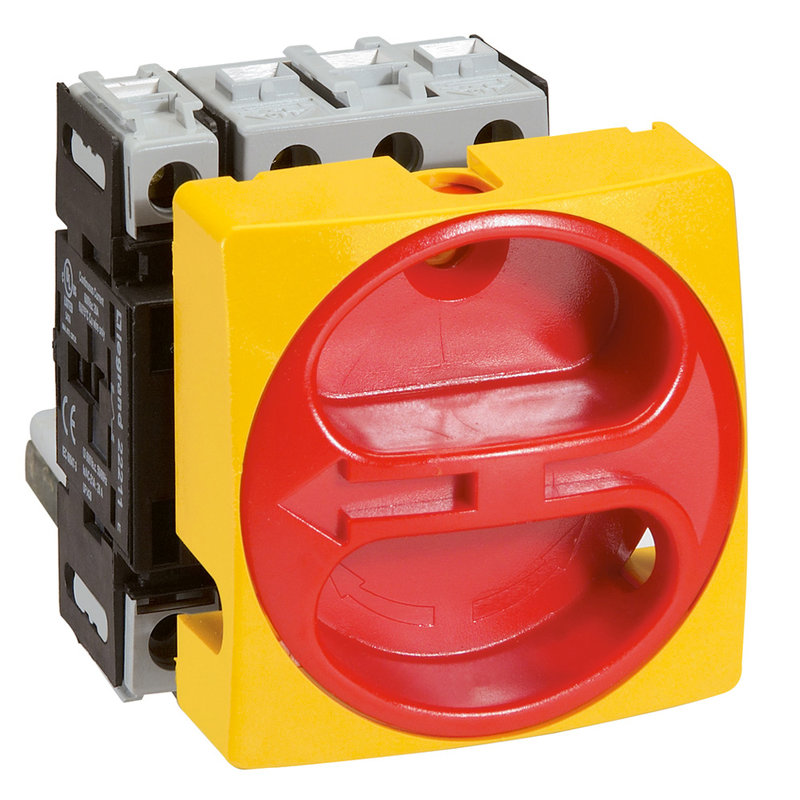 Legrand 022118 - inter-sectionneur rotatif complet encastré cadenassable 4P neutre à gauche 20A