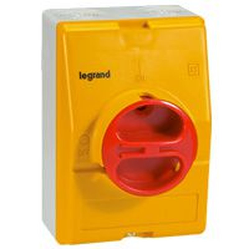 Legrand 022188 - Interrupteur-sectionneur rotatif complet de proximité - tripolaire+OF - 25A