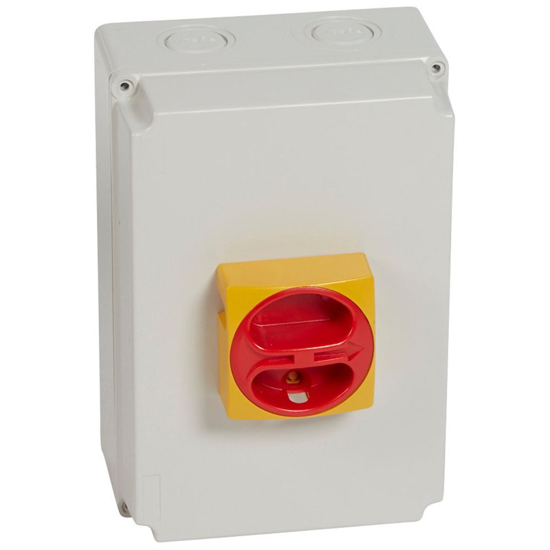 Legrand 022184 - Interrupteur-sectionneur rotatif complet de proximité - 4P neutre à gauche 40A