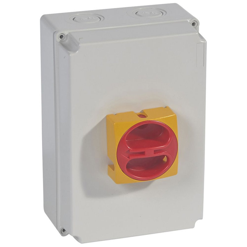 Legrand 022185 - Interrupteur-sectionneur rotatif complet de proximité - 4P neutre à gauche - 50A