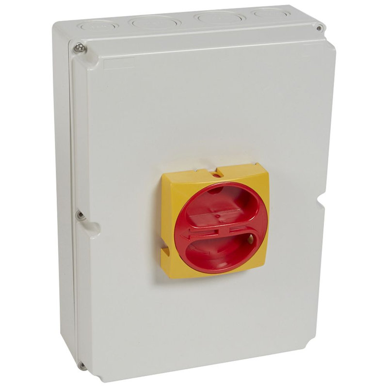 Legrand 022186 - Interrupteur-sectionneur rotatif complet de proximité - 4P neutre à gauche 63A