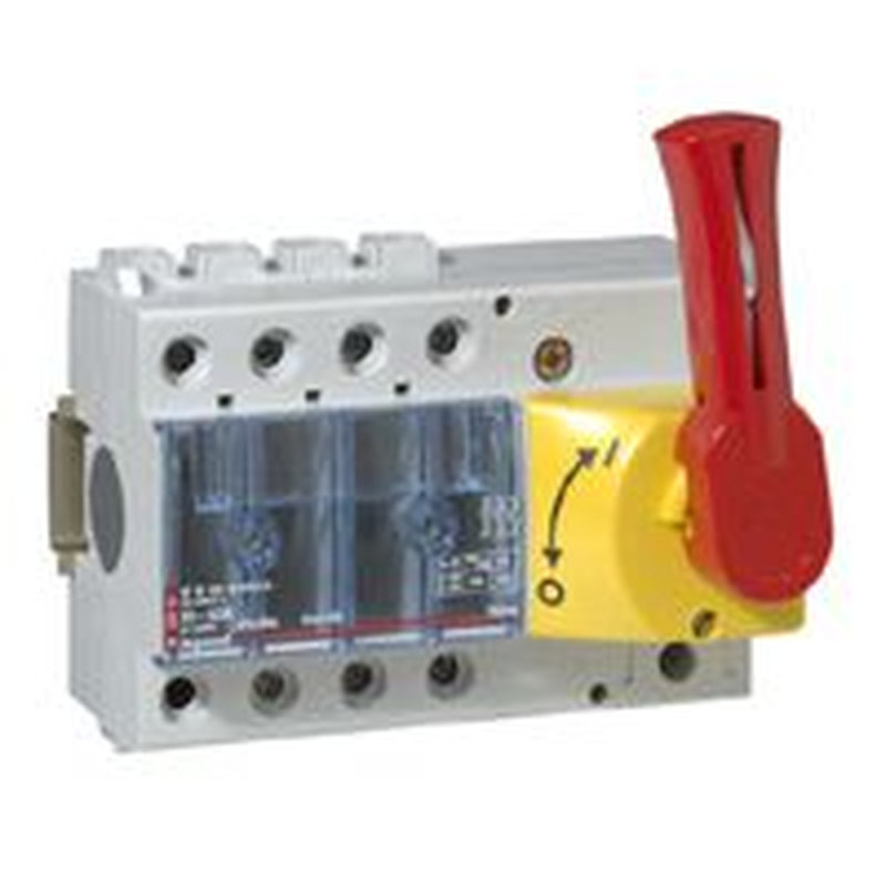 Legrand 022312 - Interrupteur-sectionneur Vistop 63A - 3P avec commande frontale et poignée rouge