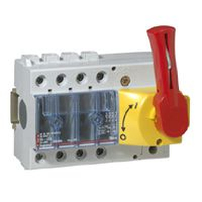 Legrand 022315 - Interrupteur-sectionneur Vistop 63A - 4P avec commande frontale et poignée rouge
