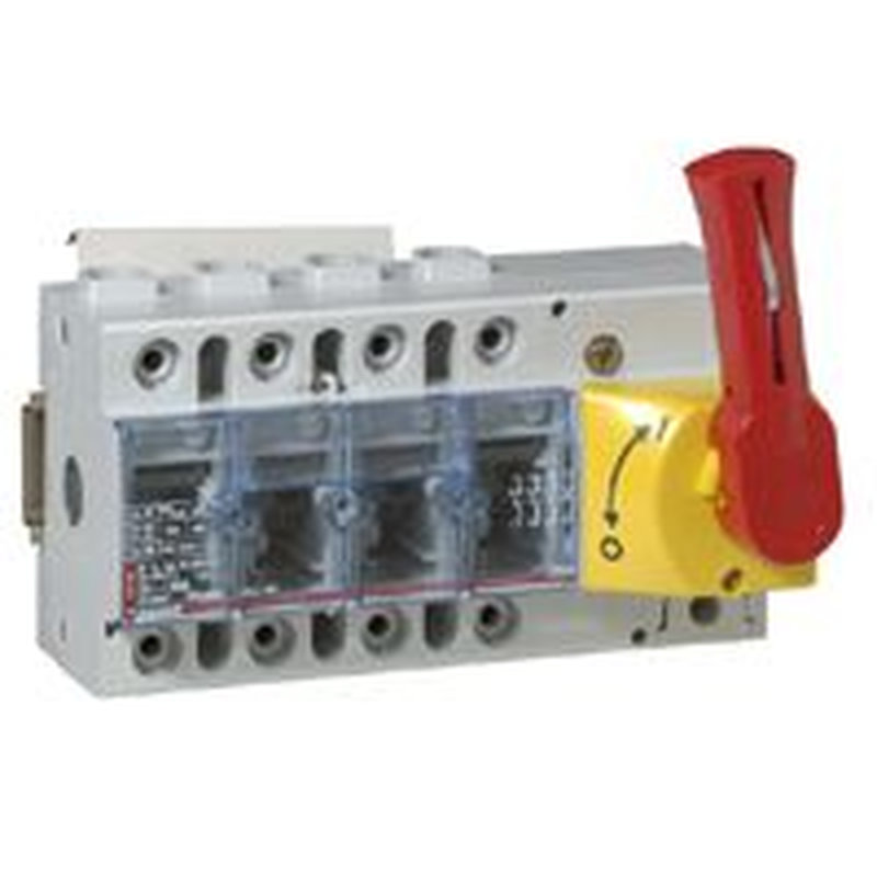 Legrand 022339 - Interrupteur-sectionneur Vistop 125A - 4P commande frontale et poignée rouge