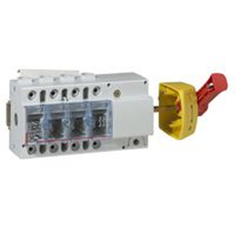 Legrand 022327 - Interrupteur-sectionneur Vistop 100A - 4P commande latérale et poignée rouge