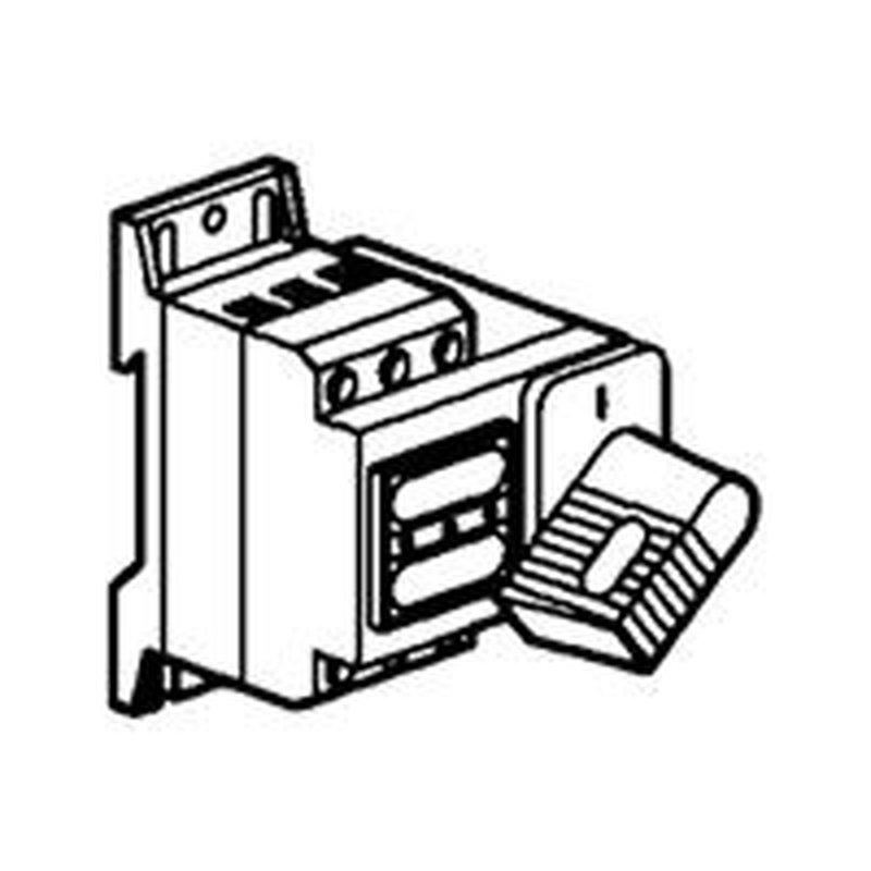 Legrand 022500 - Interrupteur-sectionneur Vistop 32A - 3P avec commande frontale et poignée noire