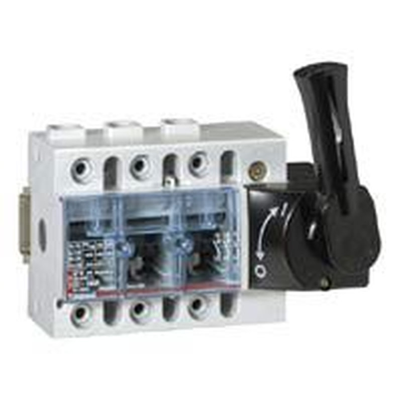 Legrand 022551 - Interrupteur-sectionneur Vistop 160A - 3P commande frontale et poignée noire