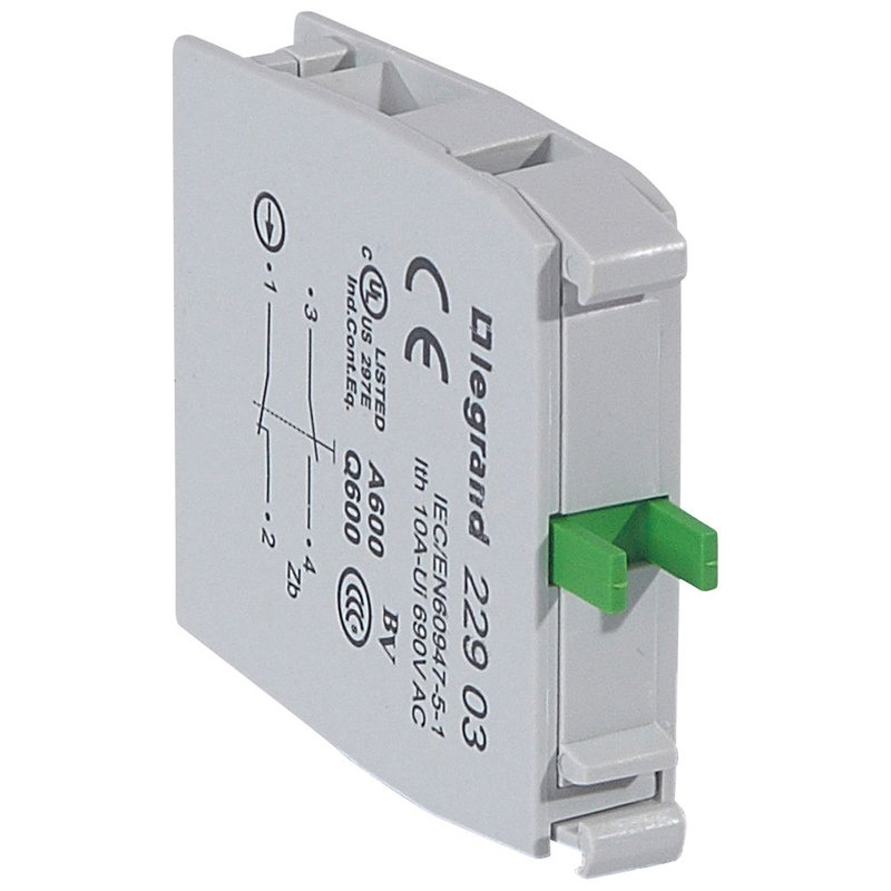 Legrand 022903 - Bloc pour tête non lumineuse Osmoz raccordement à vis - NO/NF