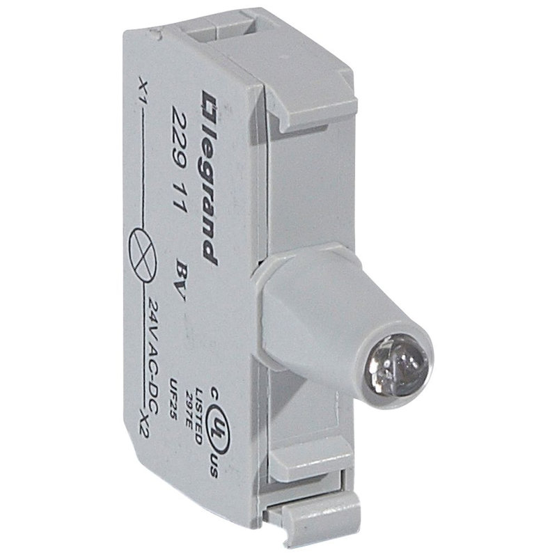 Legrand 022911 - Bloc tête lumineuse Osmoz raccordement à vis -12V à 24V alternatif/continu rouge