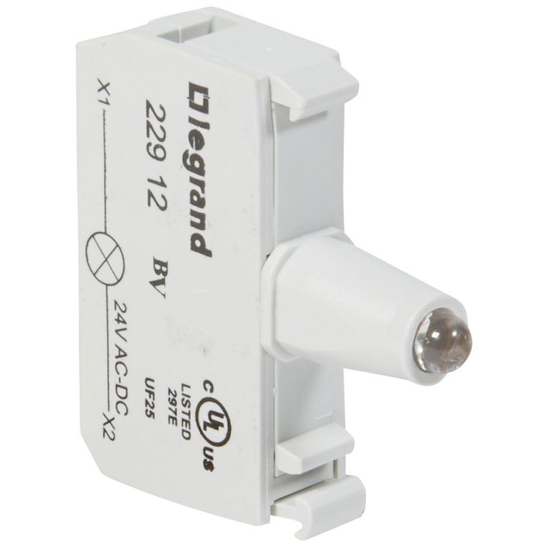 Legrand 022912 - Bloc pour tête lumineuse Osmoz raccordement à vis - 12-24V~/= - vert