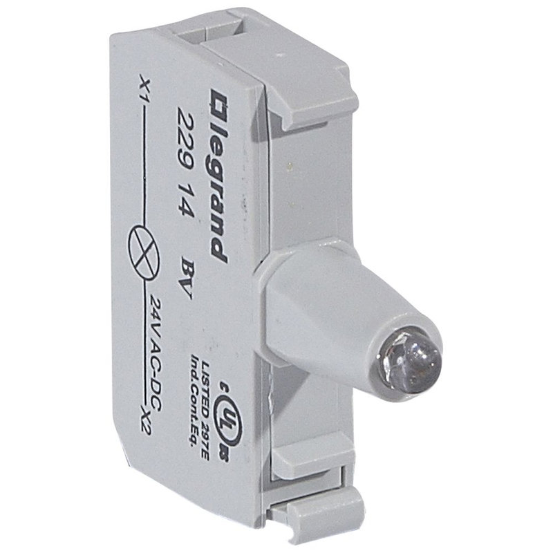 Legrand 022914 - Bloc tête lumineuse Osmoz raccordement à vis -12V à 24V alternatif/continu jaune